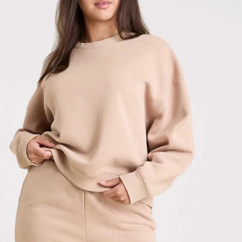 nuuds Beige Long Sleeve Crewneck Sweatshirt